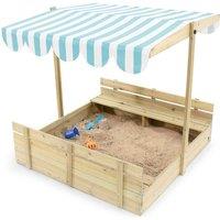 Plum Sand Pit with Adjustable Canopy, Brown
