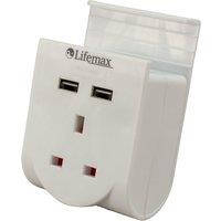 Lifemax Plug Through Charging Station, White