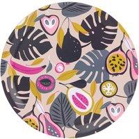 Summerhouse Guatemala Tropical Fruit Large Round Tray, Multi