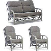 Desser Bali Grey 3 Seater Suite, Grey
