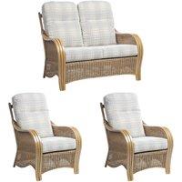 Desser Turin Light Oak 2 Seater Suite, Grey