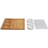Premier Housewares 5pc Cheese Board Set - Natural, Brown