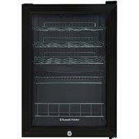Russell Hobbs RHGWC4B-LCK 62 Litre Glass Door Drinks & Wine Cooler With Lock - Black, Black
