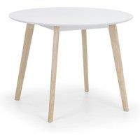 Julian Bowen Casa Round Dining Table White, White