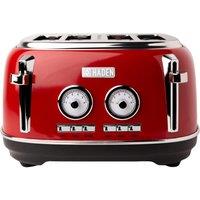Haden Jersey 1630W 4 Slice Toaster - Red, Red