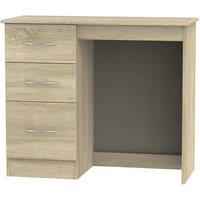 Ready Assembled Coventry 3 Drawer Vanity Dressing Table Bardolino Light Oak, Brown