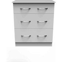 Welcome Furniture Ready Assembled 254068 Ds cov 3 drwr deep chest wht, White