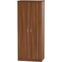 Welcome Furniture Ready Assembled Coventry 2 Door Wardrobe Noche Walnut, Brown