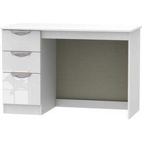 Ready Assembled Indices Desk White Gloss, White