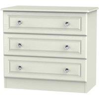 Welcome Furniture Ready Assembled Lisbon Three Drawer Chest Kashmir Ash, Cream