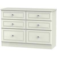 Welcome Furniture Ready Assembled Lisbon Six Drawer Chest Ash, Cream