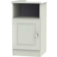 Welcome Furniture Ready Assembled Lisbon One Door Bedside Cabinet Ash, Cream