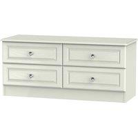 Ready Assembled Lisbon Four Drawer Box Bed Ash, Cream