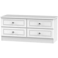Ready Assembled Lisbon Four Drawer Box Bed White, White