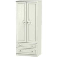 Welcome Furniture Ready Assembled Lisbon Two Door Two Drawer Wardrobe Ash, Cream