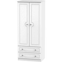 Welcome Furniture Ready Assembled Lisbon Two Door Two Drawer Wardrobe White, White