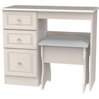 Ready Assembled Lisbon Vanity and Stool Set Kashmir Ash, Cream