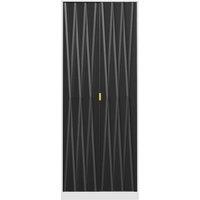 Welcome Furniture Ready Assembled Copenhagen Two Door Wardrobe Black, Black