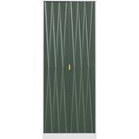 Welcome Furniture Ready Assembled Copenhagen Two Door Wardrobe Green and White, Green