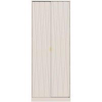 Welcome Furniture Ready Assembled Copenhagen Two Door Wardrobe Kashmir, Cream