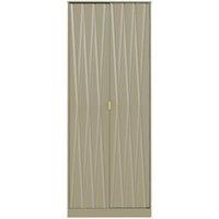 Welcome Furniture Ready Assembled Copenhagen Two Door Wardrobe Mushroom, Grey