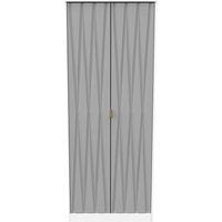 Welcome Furniture Ready Assembled Copenhagen Two Door Wardrobe Shadow, Grey