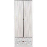 Welcome Furniture Ready Assembled Copenhagen Two Door Two Drawer Wardrobe White, White