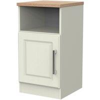 Welcome Furniture Ready Assembled Trent 1 Door Bedside Cabinet White Ash/Oak, White
