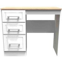 Ready Assembled 254321 Ds tre vanity white ash/oak, White