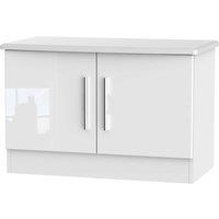Ready Assembled Fourisse Compact TV Unit White Gloss, White
