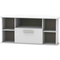 Ready Assembled Fourisse Corner TV Unit Grey Matt, Grey