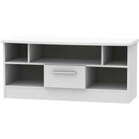 Ready Assembled Fourisse 1 Drawer TV Unit Grey Matt, Grey