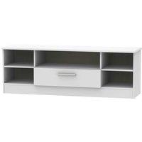 Ready Assembled Fourisse Wide TV Unit Grey Matt, Grey