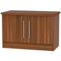 Ready Assembled Edina Compact TV Unit Walnut, Brown