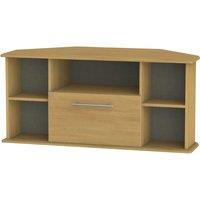 Ready Assembled Edina Corner TV Unit Modern Oak, Brown