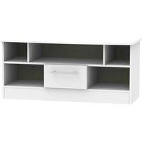 Ready Assembled Edina 1 Drawer TV Unit Grey Matt, Grey