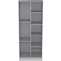 Ready Assembled Edina Tall Shelf Unit Grey Matt, Grey
