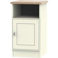 Welcome Furniture Ready Assembled Tilly 1 Door Bedside Cabinet Cream, Cream