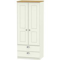 Welcome Furniture Ready Assembled Tilly 2 Door 2 Drawer Wardrobe Cream, Cream