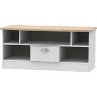 Ready Assembled Tilly 1 Drawer TV And Media Unit Grey, Grey