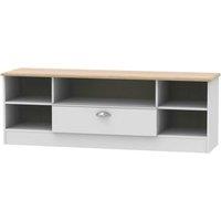 Ready Assembled Tilly Wide 1 Drawer TV Unit Grey, Grey