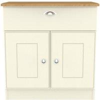 Ready Assembled Tilly 1 Drawer Sideboard Cream Ash/Oak, Cream