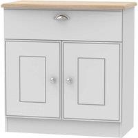 Ready Assembled Tilly 1 Drawer Sideboard Grey, Grey