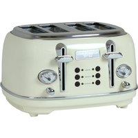 Charles Bentley TORE01CR 4 Slice Toaster - Cream & Chrome, Cream