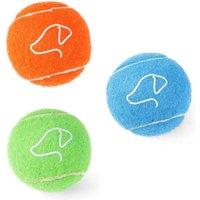 Zoon Squeaky Pooch 6.5cm Tennis Balls - 3 Pack, Multi