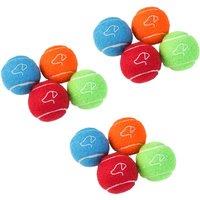 Zoon Pooch 6.5cm Squeaky Tennis Balls - 12 Pack, Multi