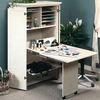 Teknik Hideaway Office/Craft Station - Antiqued White, White