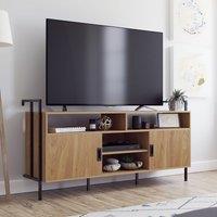Teknik Hythe Wall Mounted TV Stand - Serene Walnut Finish, Brown