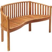 Garden Gear Acacia 3 Seater Banana Bench, Brown
