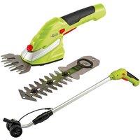 Garden Gear 7.2v Cordless Trimming Shears with Telescopic Handle and Wheel, Green